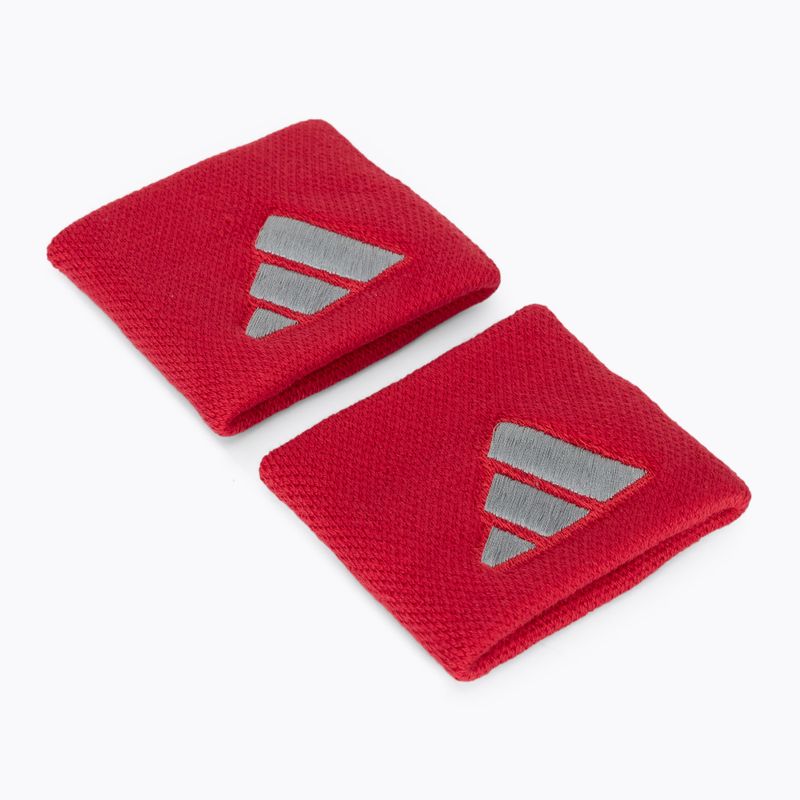 Frottír csuklópántok adidas Wristband S 2 db red/grey 2
