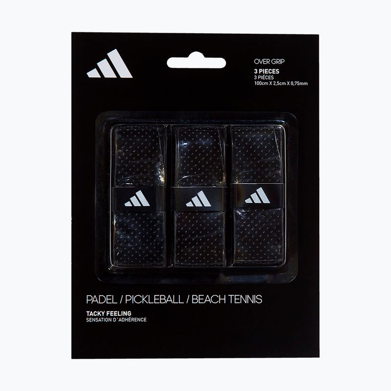 Overgrip-ek padel ütőkhöz adidas Padel Overgrip Set 3 pcs. black 4