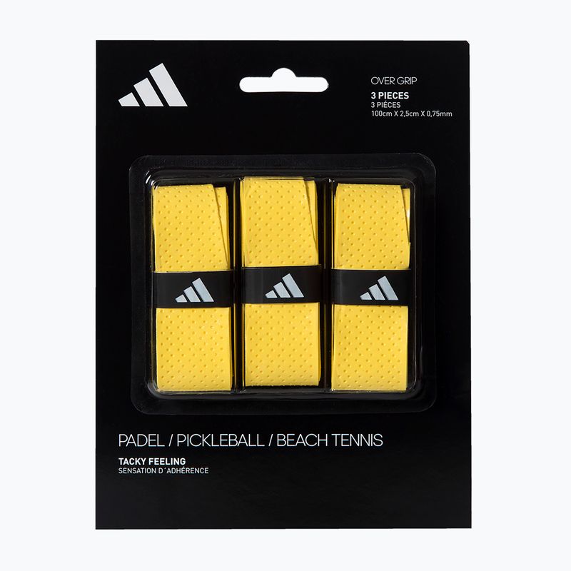Overgrip-ek padel ütőkhöz adidas Padel Overgrip Set 3 pcs. yellow 3
