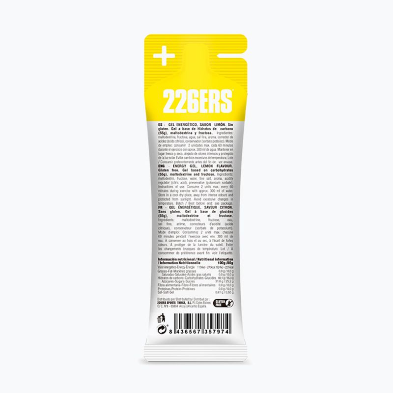 226ERS Magas fruktóz tartalmú energiagél 80g citrom 2
