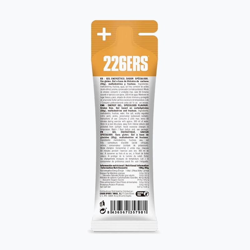 226ERS Magas fruktóz tartalmú energiagél 80g fűszeres sütemény 2