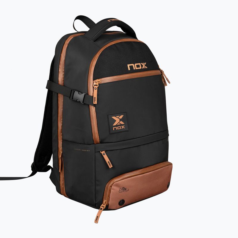 Padel hátizsák NOX Luxury Open Series Backpack 30 l black/brown 2