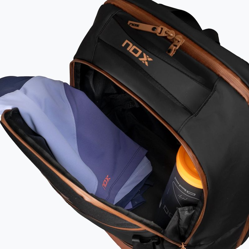 Padel hátizsák NOX Luxury Open Series Backpack 30 l black/brown 7