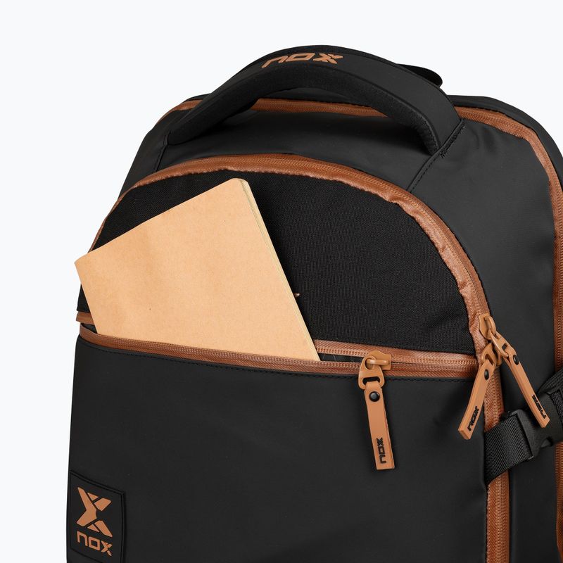 Padel hátizsák NOX Luxury Open Series Backpack 30 l black/brown 8