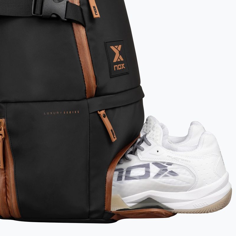 Padel hátizsák NOX Luxury Open Series Backpack 30 l black/brown 10