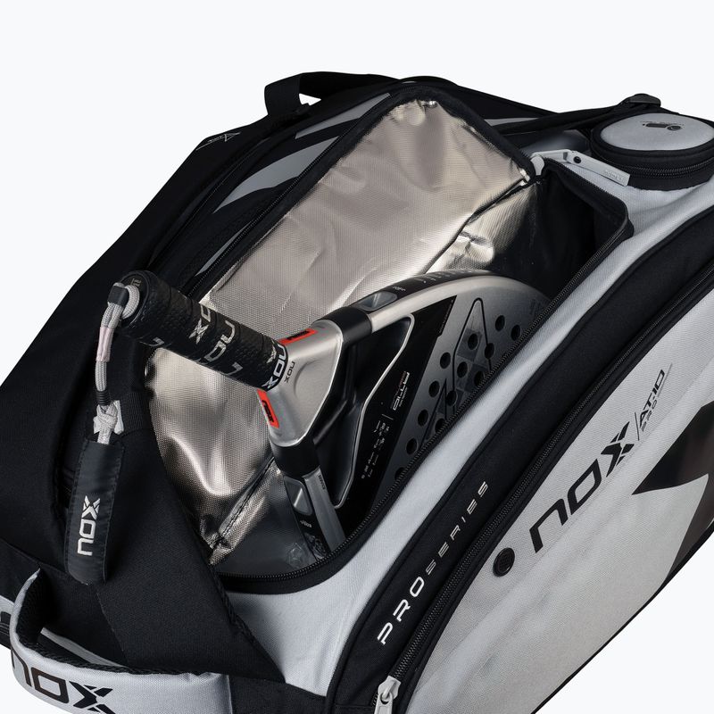 NOX AT10 Competition XL Compact 80 l-es kompakt padel táska szürke/fekete 13