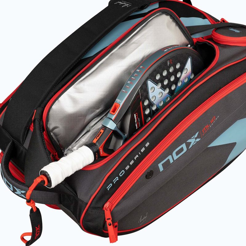 Padeltáska NOX ML10 Competition XL Compact Padelbag 80 l grey/black/orange 7