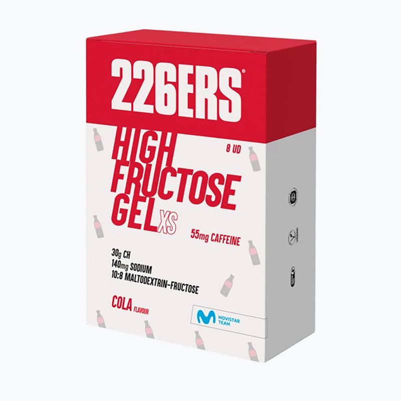 226ERS High Fructose Gel XS energia gél 8 x 44g koffein 55mg cola