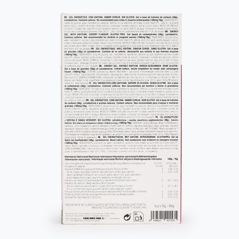 226ERS High Energy Gel 6 x 76 g koffein 160 mg cseresznye 2