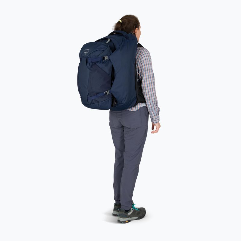 Osprey Fairview 55 l téli éjszakai kék túra hátizsák 8