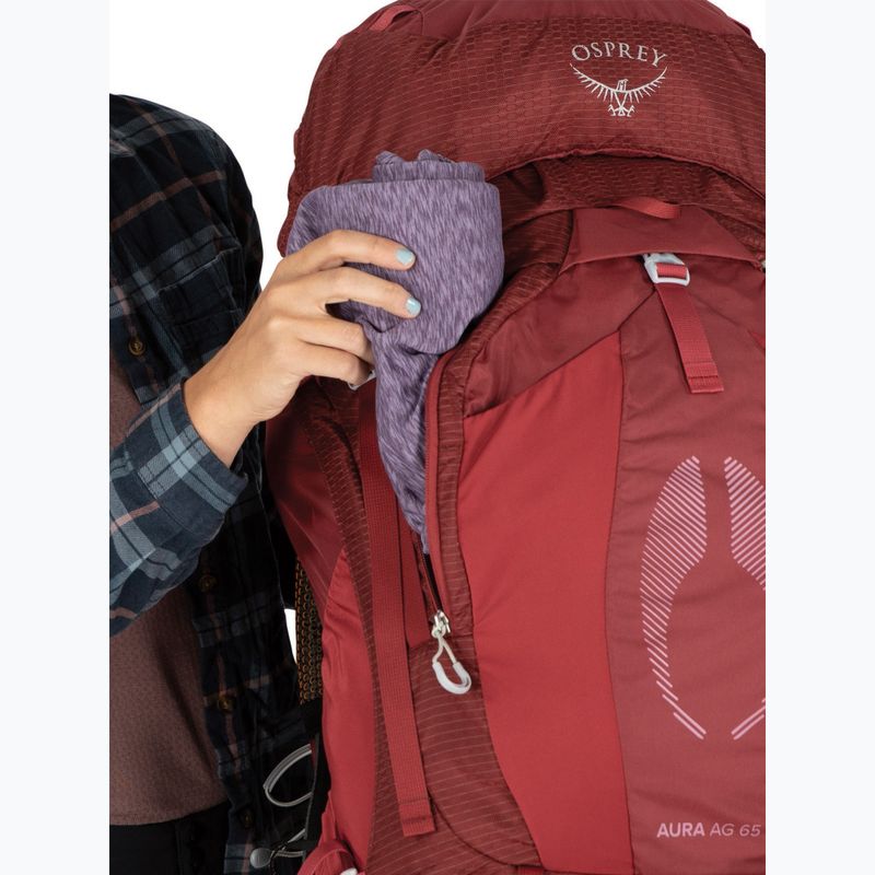 Női trekking hátizsák Osprey Aura AG 65 l XS-S berry sorbet red 11