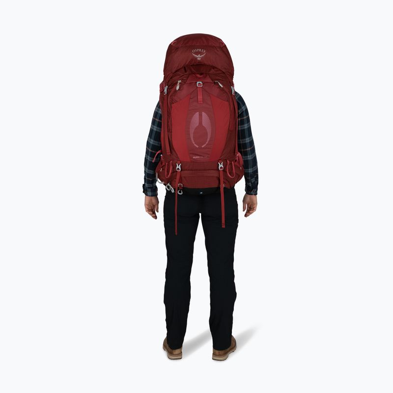 Női trekking hátizsák Osprey Aura AG 65 l M-L berry sorbet red 6