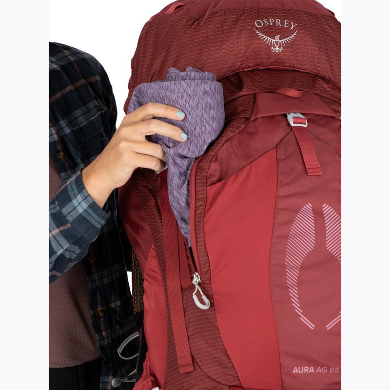 Női trekking hátizsák Osprey Aura AG 65 l M-L berry sorbet red 10