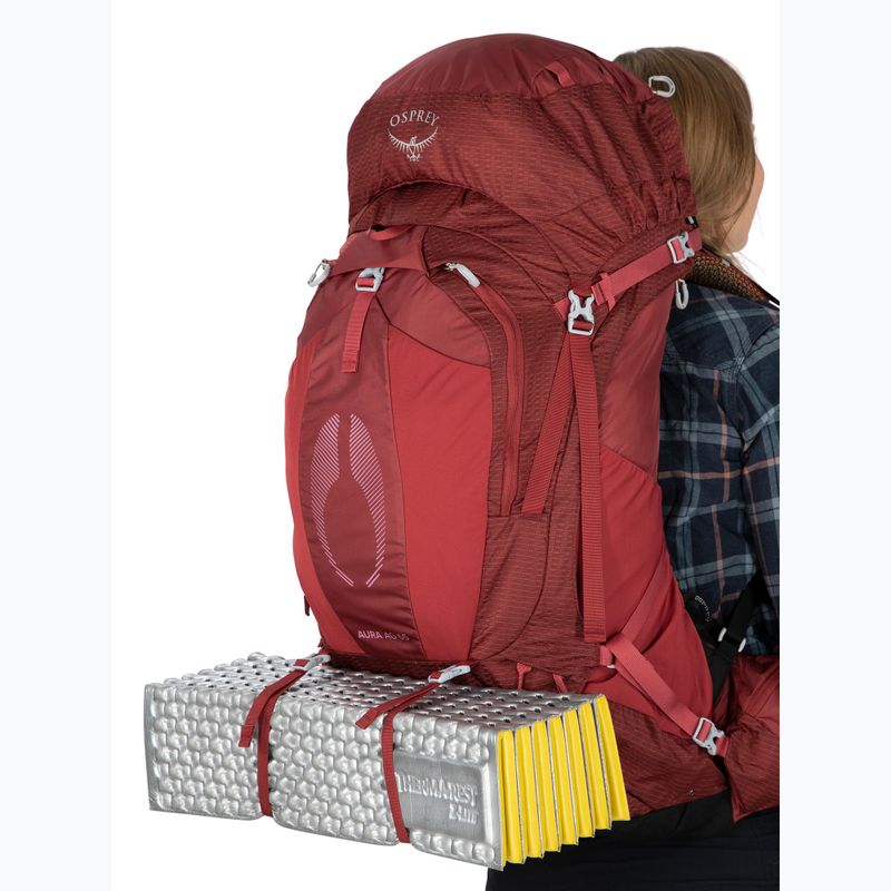 Női trekking hátizsák Osprey Aura AG 65 l M-L berry sorbet red 11