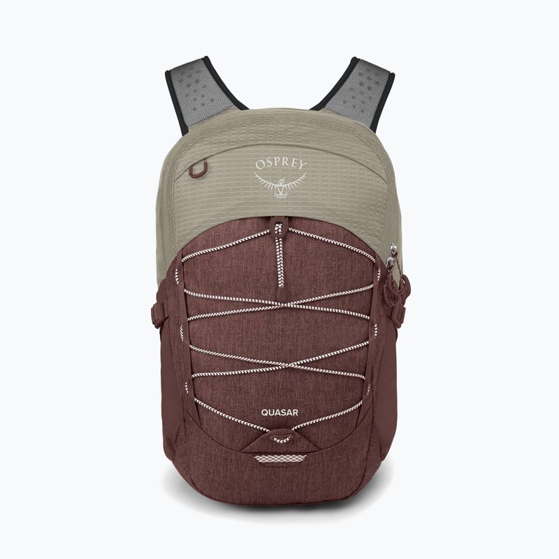 Városi hátizsák Osprey Quasar 26 l sawdust tan/raisin red