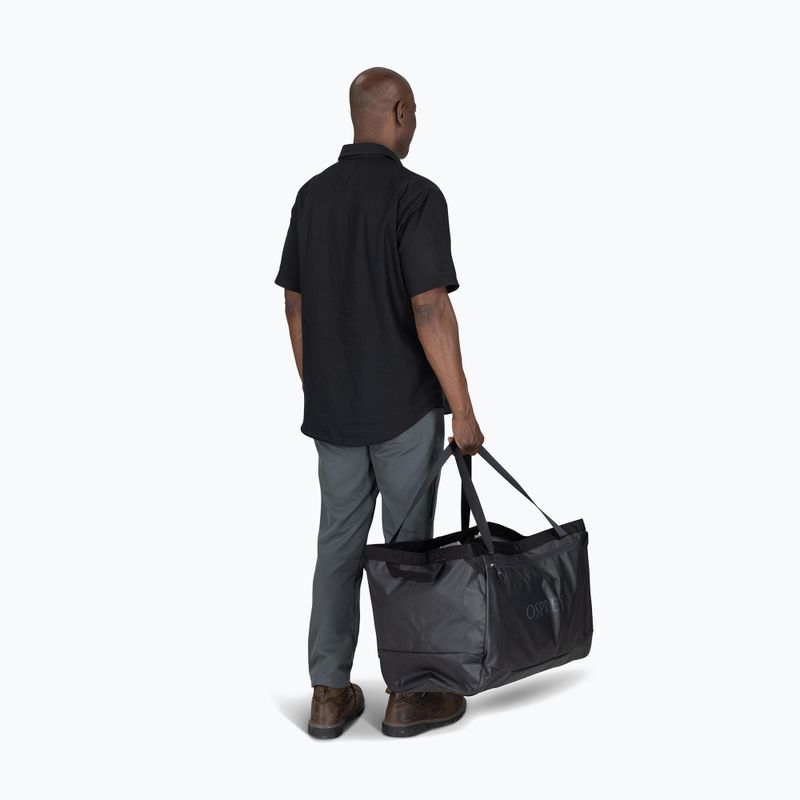 Utazótáska Osprey Transporter Gear Tote 60 l raven black/black 5