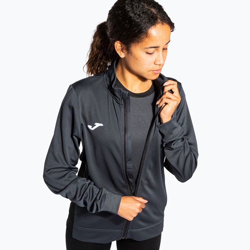 Női Joma Winner II Full Zip futópulóver antracit színben 5