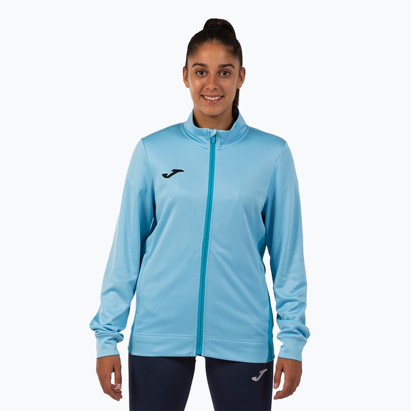 Női Joma Winner II Full Zip égszínkék futó melegítőfelső