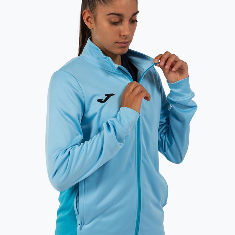 Női Joma Winner II Full Zip égszínkék futó melegítőfelső 3