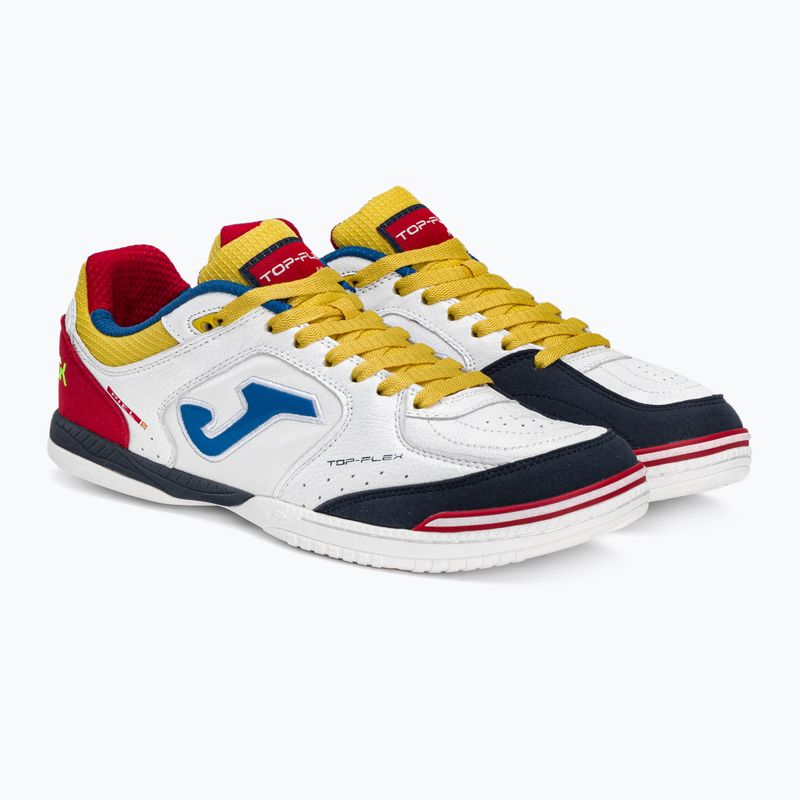 Férfi futballcipő Joma Top Flex IN fehér/piros 4