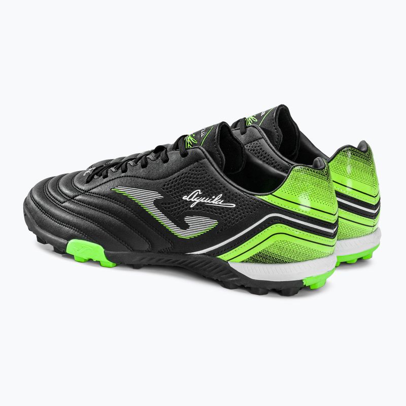 Férfi Joma Aguila TF futballcipő fekete/zöld fluor 3