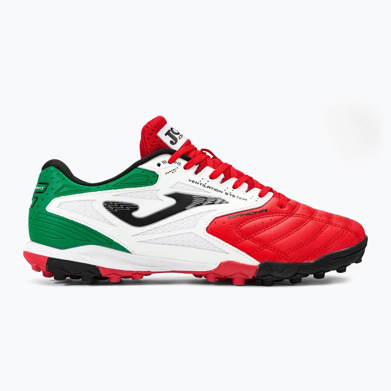 Férfi Joma Cancha TF futballcipő piros/fehér/zöld 2