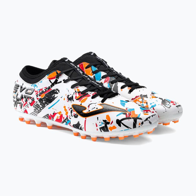 Joma Evolution AG férfi futballcipő fehér/fekete/narancs 4