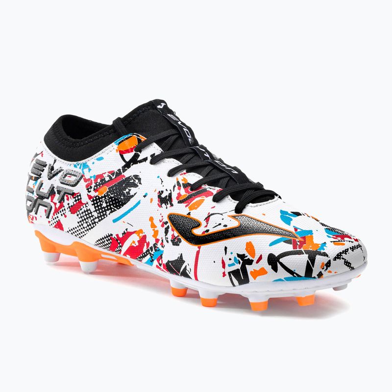 Joma Evolution FG férfi futballcipő fehér/fekete/narancs