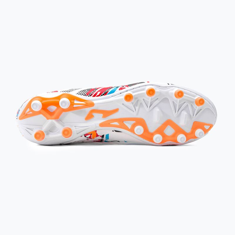 Joma Evolution FG férfi futballcipő fehér/fekete/narancs 5