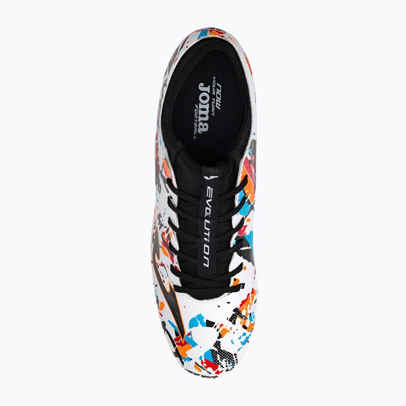 Joma Evolution FG férfi futballcipő fehér/fekete/narancs 6