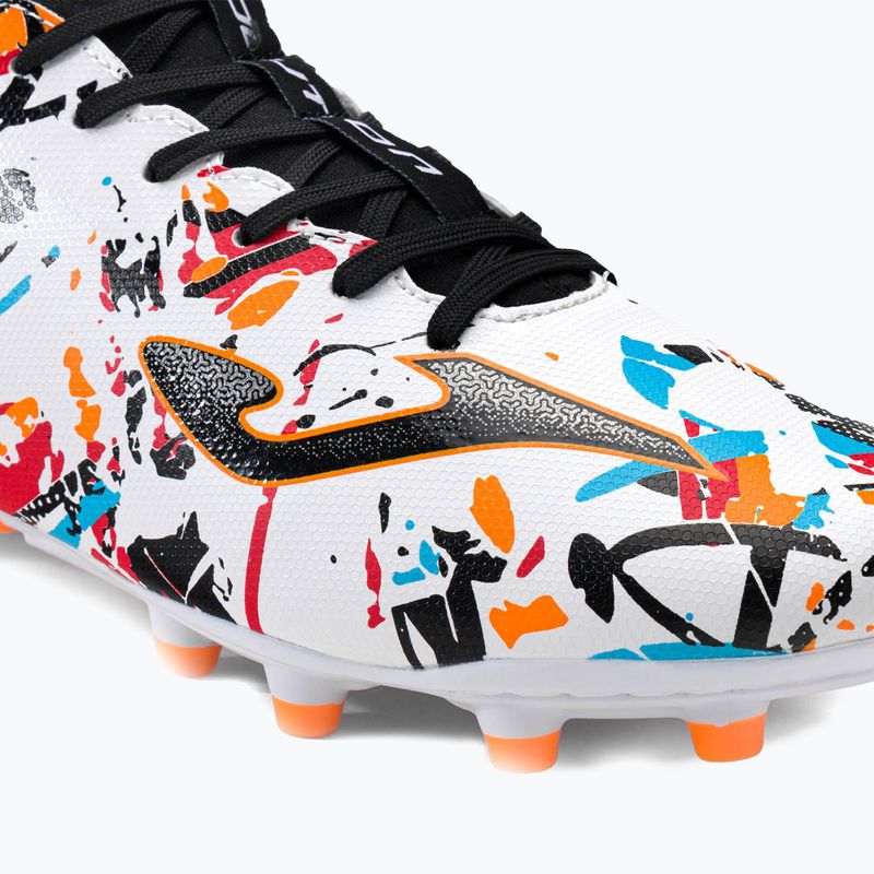 Joma Evolution FG férfi futballcipő fehér/fekete/narancs 7