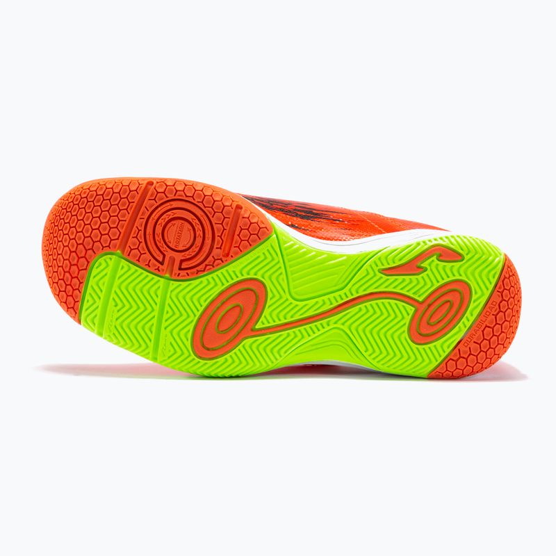 Joma Super Copa IN korall/zöld fluor gyermek focicipő 14