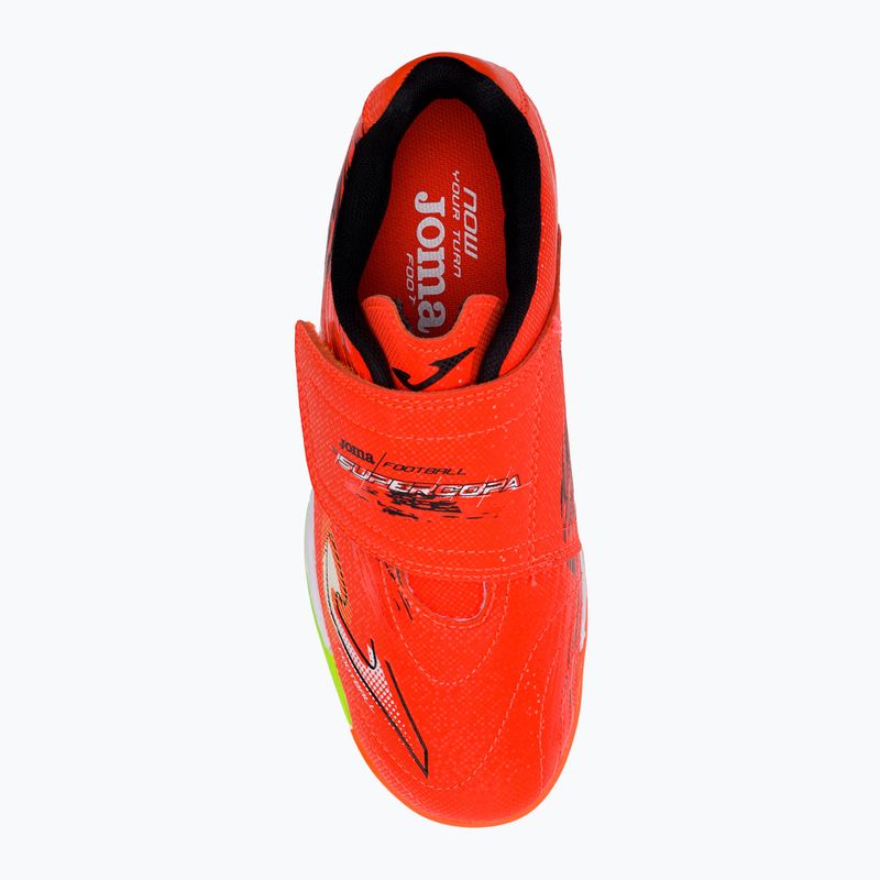 Joma Super Copa IN korall/zöld fluor gyermek focicipő 6