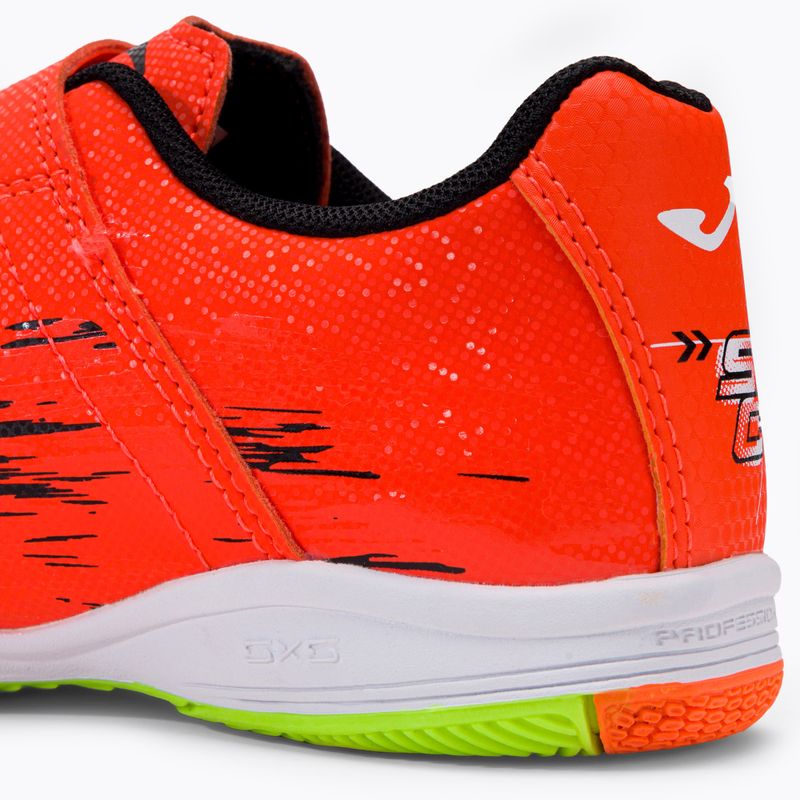 Joma Super Copa IN korall/zöld fluor gyermek focicipő 10