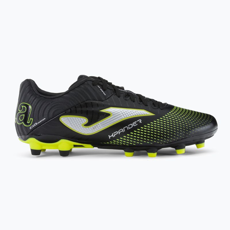 Joma férfi futballcipő Xpander FG fekete/citromsárga fluor 2