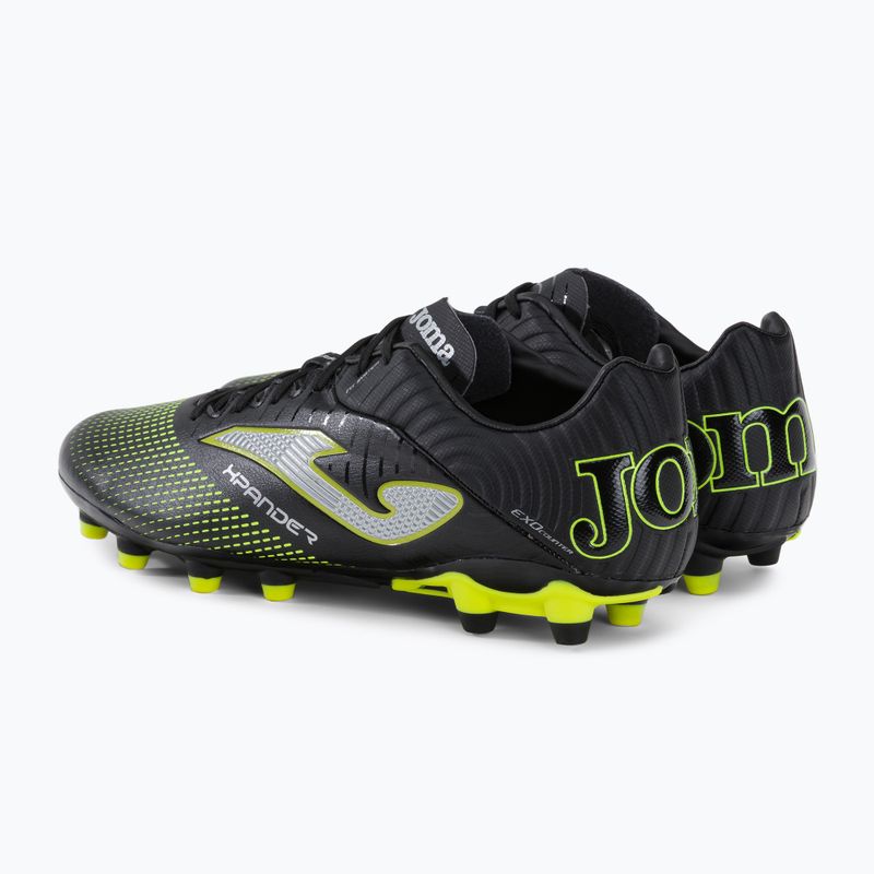 Joma férfi futballcipő Xpander FG fekete/citromsárga fluor 3