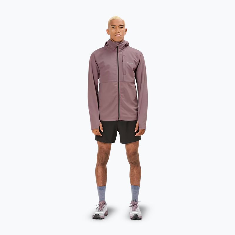 Férfi NNormal Active Warm albergini/lila futókabát 2