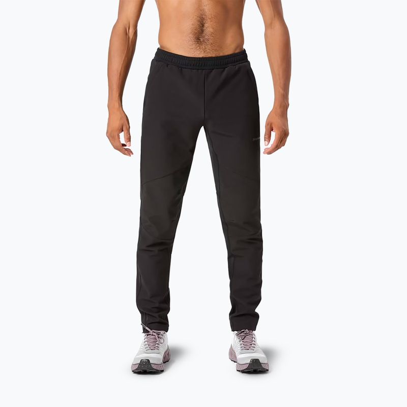 Férfi NNormal Active Warm meleg svart/fekete futónadrág