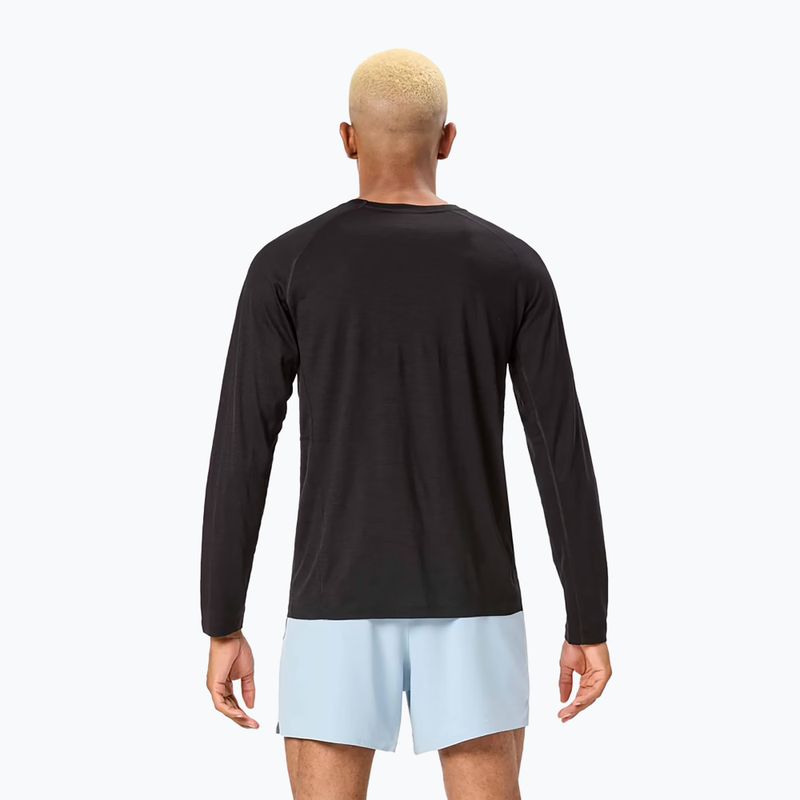 Férfi NNormal Merino futó hosszú ujjú fekete 3