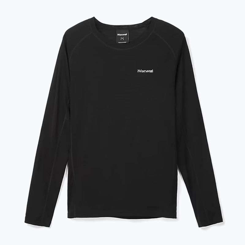Női futó hosszú ujjú NNormal Merino fekete 4