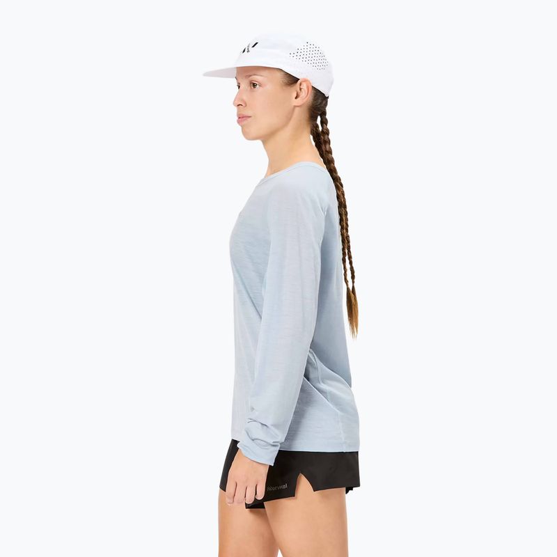 Női futó hosszú ujjú NNormal Merino kék 3