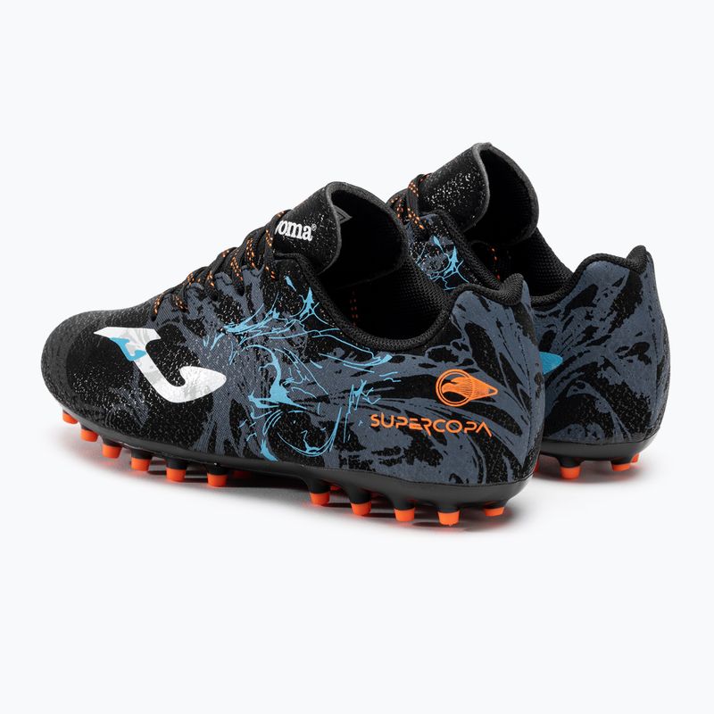Gyermek focicipő Joma Super Copa Jr AG black/turquoise 3