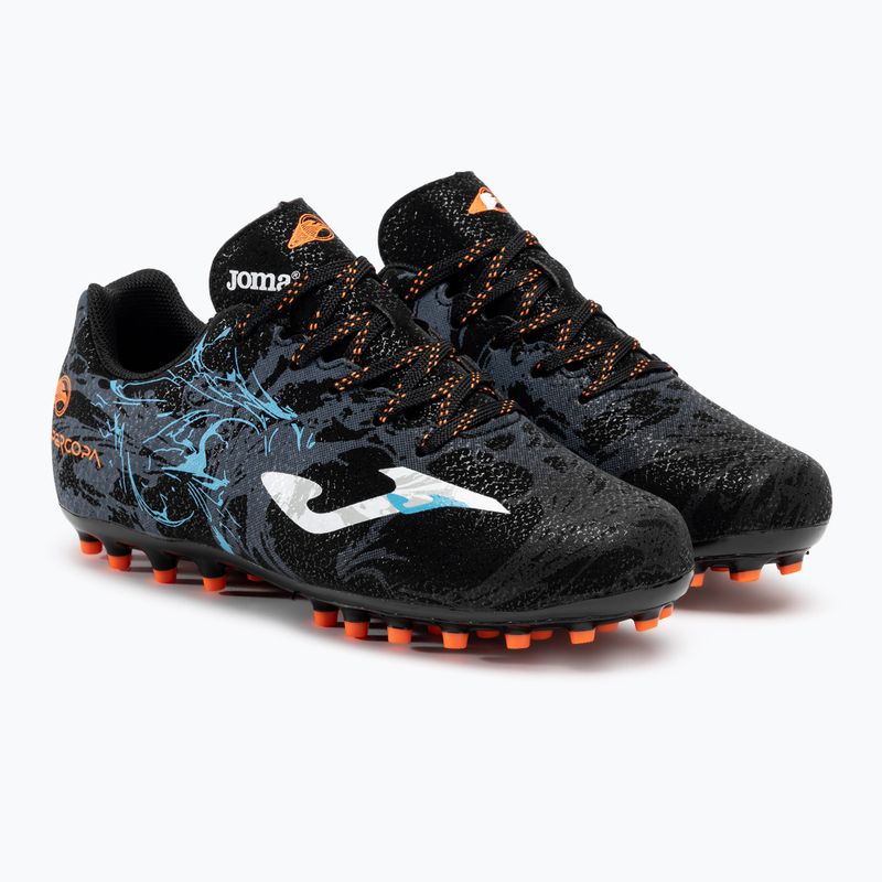 Gyermek focicipő Joma Super Copa Jr AG black/turquoise 4