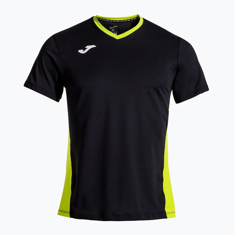 Férfi tenisz póló Joma Court fekete/zöld