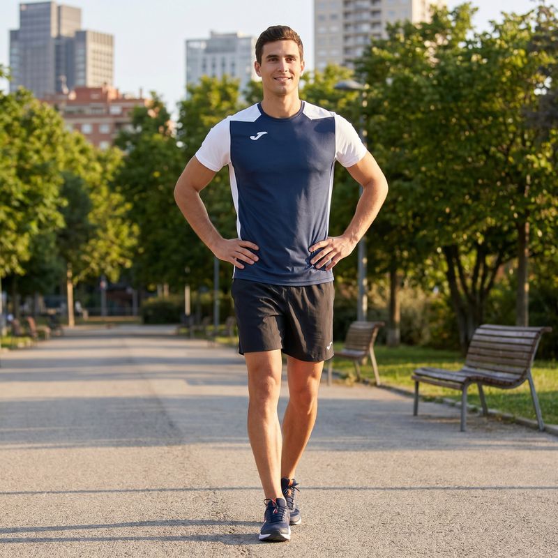 Férfi Joma Record II futópóló navy/fehér 5