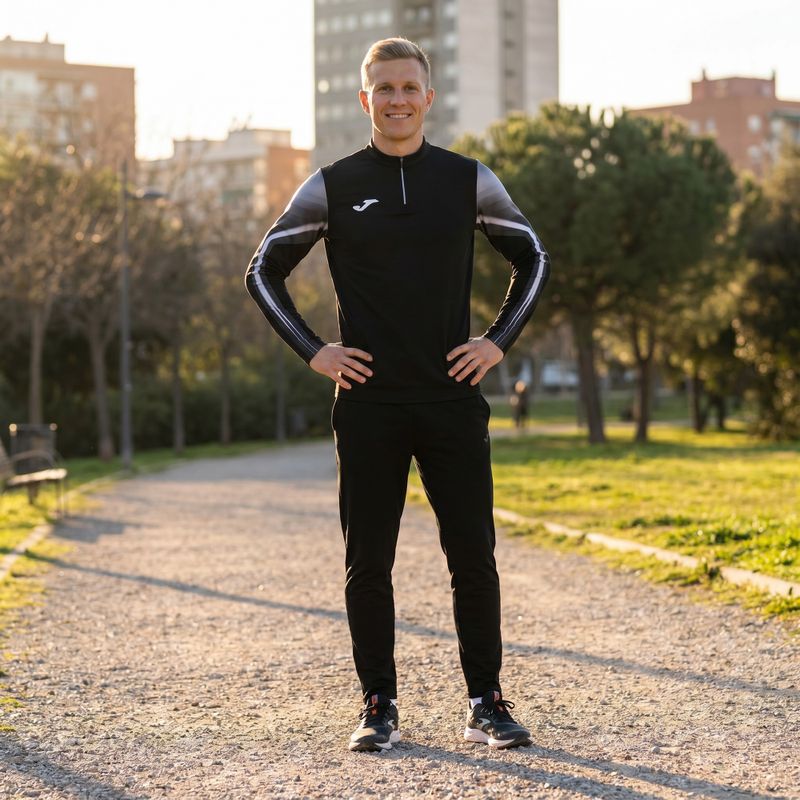 Férfi futó pulóver Joma Elite XI fekete/antracit 8