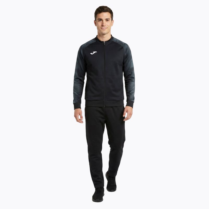 Férfi futó pulóver Joma Elite XI Full Zip fekete/antracit 2