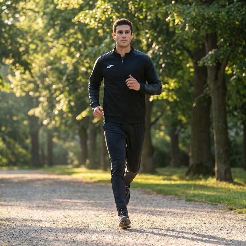 Férfi futó pulóver Joma Elite XI Full Zip fekete/antracit 9