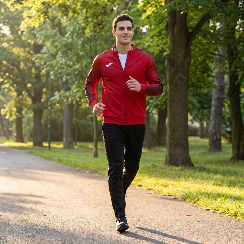 Férfi Joma Elite XI Full Zip futó melegítőfelső piros 10