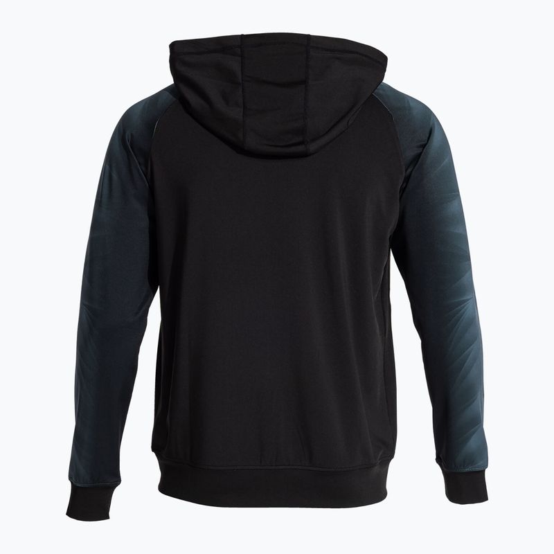 Férfi Joma Elite XI Hoodie fekete/antracit futó melegítőfelső 3